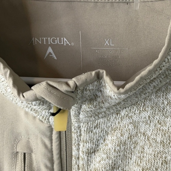 Antigua - Philadelphia 76ers Fortune Full Zip Jacket Oatmeal Heather Men's XL - Picture 3 of 9